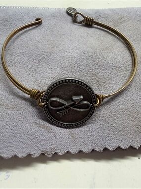 Luca + Danni Two-Tone Infinity Arrow Cuff Bracelet - Gold and Silver